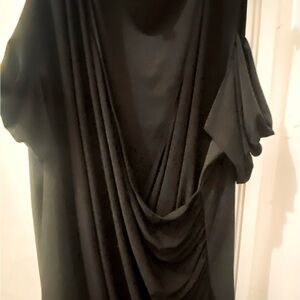 Torrid black cowl neck, cold shoulder blouse. Never worn WITHOUT Tags